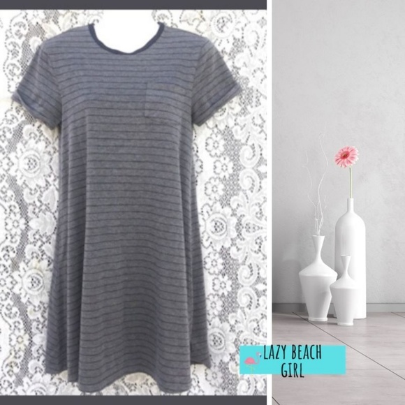 Pretty Grey & Black Dress Size S - Picture 2 of 10